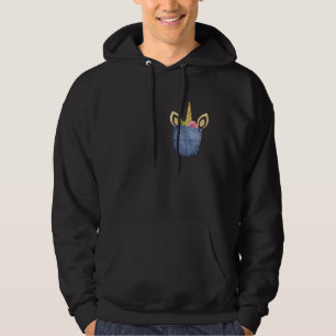 Niedliches Einhorn, das in einer Tasche hängt Hoodie