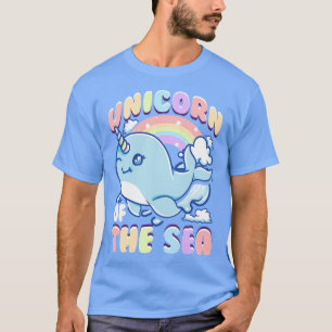 Niedliches Einhorn des Narwhal-Regenbogens T-Shirt