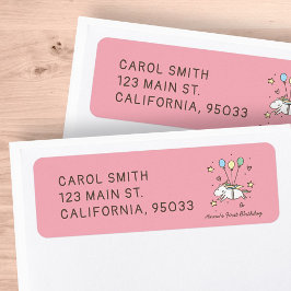 Niedliches Einhorn Fliegen auf Balloons Geburtstag