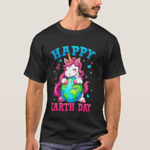 Niedliches Einhorn Frohen Tag der Erde 22. April 5 T-Shirt