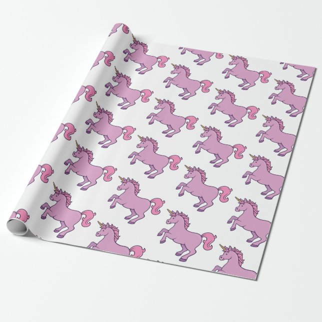 Niedliches Einhorn Geschenkpapier (Ungerollt)