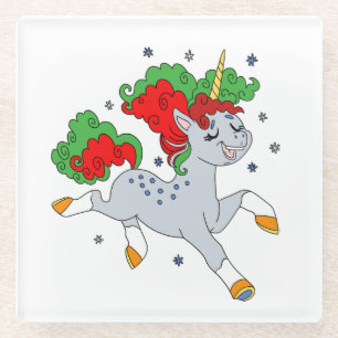 Niedliches Einhorn Glasuntersetzer
