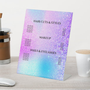 Niedliches Einhorn-Holografisches Pedestzeichen Sockelschild