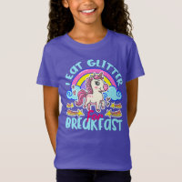 Niedliches Einhorn Ich esse Glitzer zum Frühstück
