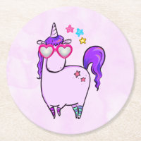 Niedliches Einhorn in Herz-Shaped-Brille