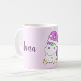 Niedliches Einhorn in Weihnachts-Hat-Personalisier Kaffeetasse