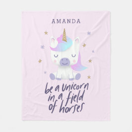 Niedliches Einhorn-Inspirationsangebot | Name hinz Fleecedecke