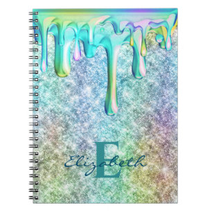 Niedliches Einhorn Iridescent Glitzer Tropfen Imit Notizblock