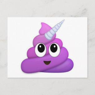 Niedliches Einhorn Kackte Emoji Postkarte