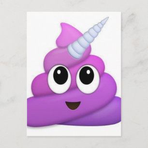Niedliches Einhorn Kackte Emoji Postkarte