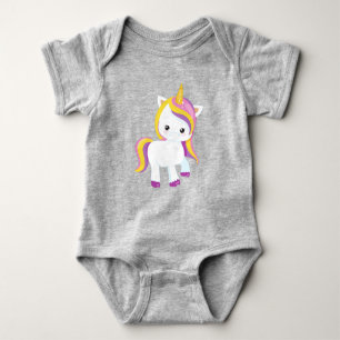 Niedliches Einhorn, Kawaii Einhorn, Kleines Einhor Baby Strampler
