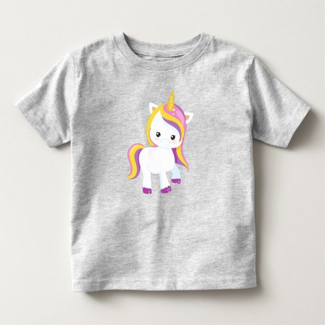 Niedliches Einhorn, Kawaii Einhorn, Kleines Einhor Kleinkind T-shirt (Vorderseite)
