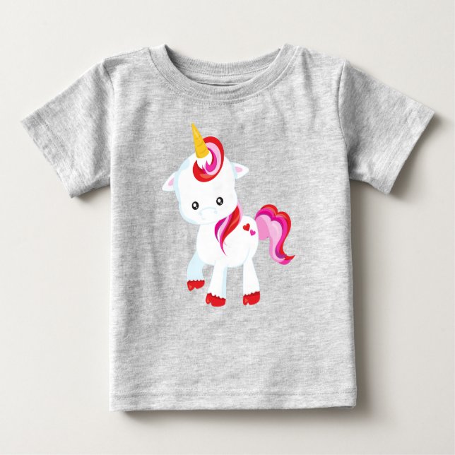 Niedliches Einhorn, Kleines Einhorn, magisches Ein Baby T-shirt (Vorderseite)