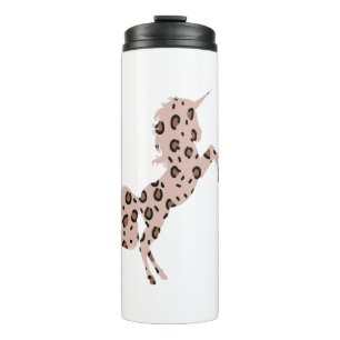 Niedliches Einhorn Leopard Print Skin Pattern Gesc Thermosbecher