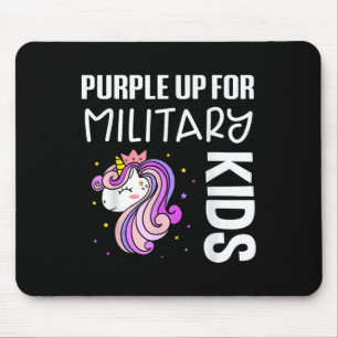 Niedliches Einhorn, Lila für militärische Kinder Mousepad