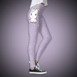 Niedliches Einhorn-Lila-Legieren Leggings<br><div class="desc">Lila Leggings mit niedlichen Einhörnern an den Seiten und Polka-Punkte-Hintergrund: ein schönes Geschenk für den Geburtstag Ihrer Freundin!</div>