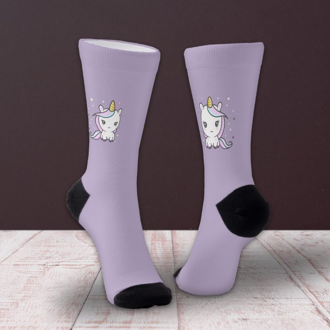 Niedliches Einhorn Lila Socken (Cute Unicorn Purple Socks)