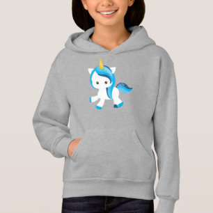 Niedliches Einhorn, magisches Einhorn, Schneeflock Hoodie