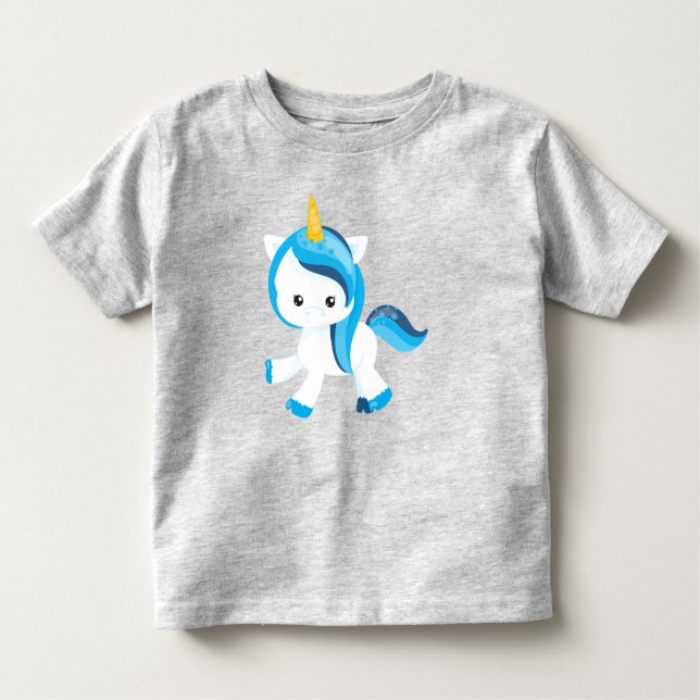 Niedliches Einhorn, magisches Einhorn, Schneeflock Kleinkind T-shirt (Vorderseite)
