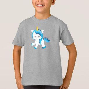 Niedliches Einhorn, magisches Einhorn, Schneeflock T-Shirt