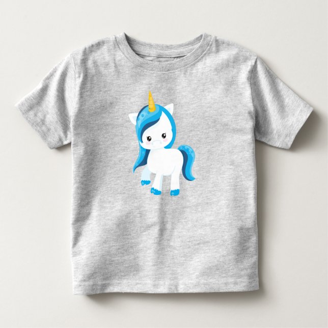 Niedliches Einhorn, magisches Einhorn, Winter, Sch Kleinkind T-shirt (Vorderseite)