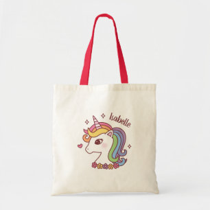 Niedliches Einhorn mit Rainbow Mane Doodle Girls N Tragetasche