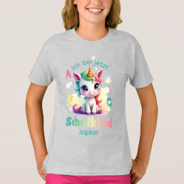 Niedliches Einhorn mit Seifenblasen - Schulkind | T-Shirt