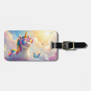 Niedliches Einhorn mit Sonnenbrille: Magisch und S Gepäckanhänger