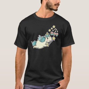 Niedliches Einhorn mit Wand Making Cupcakes Baker T-Shirt