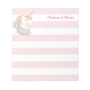 Niedliches Einhorn Pony Magic Fantasy Girly Pink S Notizblock