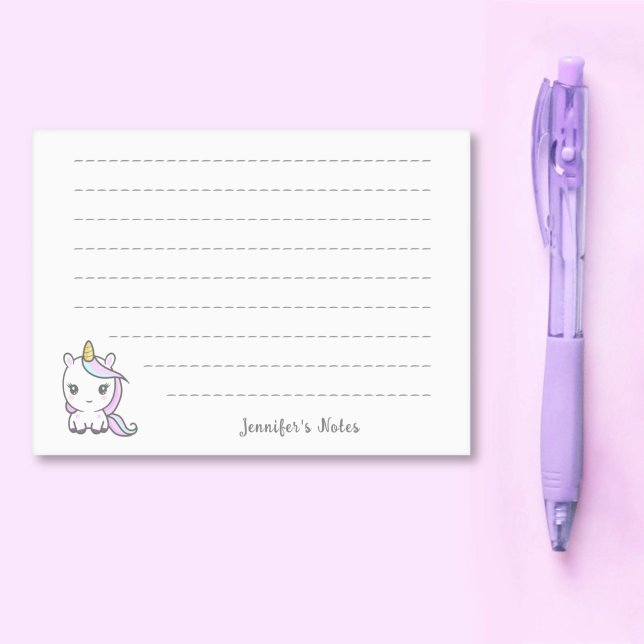 Niedliches Einhorn Post-it Klebezettel (Cute Unicorn Post-it Notes)