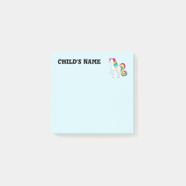 Niedliches Einhorn Post-it Klebezettel (Vorderseite)