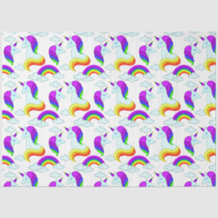 Niedliches Einhorn-Regenbogen-Muster Kids-Zimmer-D Seidenpapier