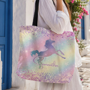 Niedliches Einhorn-Rosa Glitzer Regenbogenart Mono