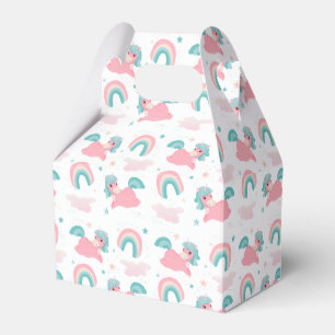 Niedliches Einhorn-Rosa- und Minzmuster Geschenkschachtel