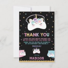 Niedliches Einhorn-Schlafmaske-Schlummerschlummler Dankeskarte