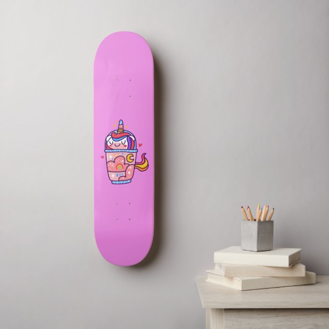 Niedliches Einhorn Skateboard (Wandkunst)
