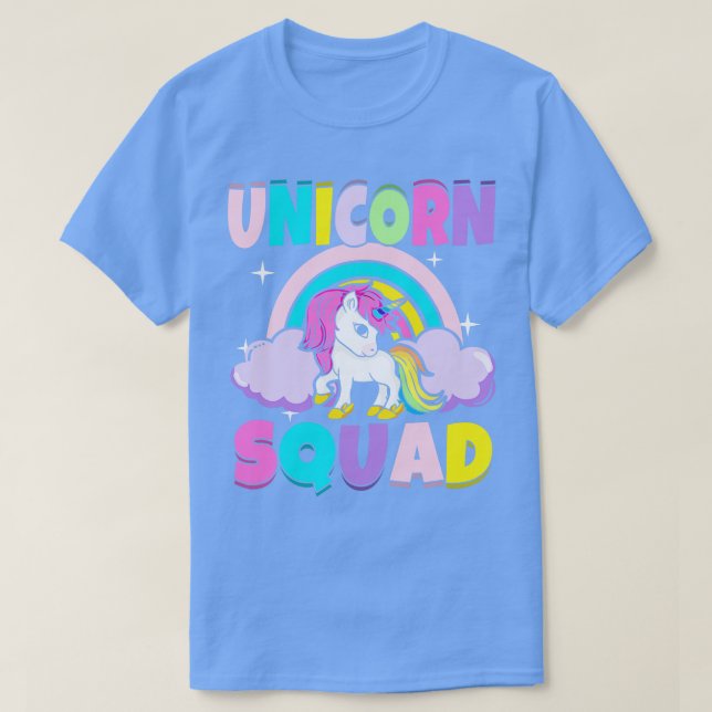 Niedliches Einhorn Squad Pastellmagisch Mythisch T-Shirt (Design vorne)
