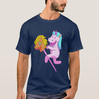 Niedliches Einhorn-Stick Pferde Hobby Horsing Für  T-Shirt