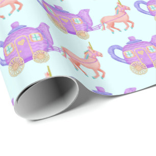 Niedliches Einhorn Tee Party Babydusche Geschenkpapier