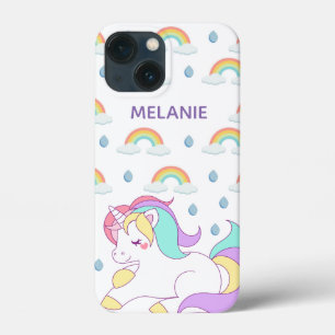 Niedliches Einhorn und Regenbogen Personalisiert  Case-Mate iPhone Hülle
