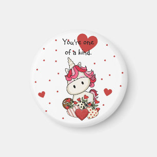 Niedliches Einhorn-Valentinstag-Magnet Magnet