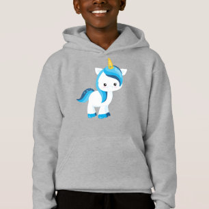 Niedliches Einhorn, Winter, Schneeflocken, Zaubere Hoodie