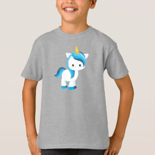 Niedliches Einhorn, Winter, Schneeflocken, Zaubere T-Shirt