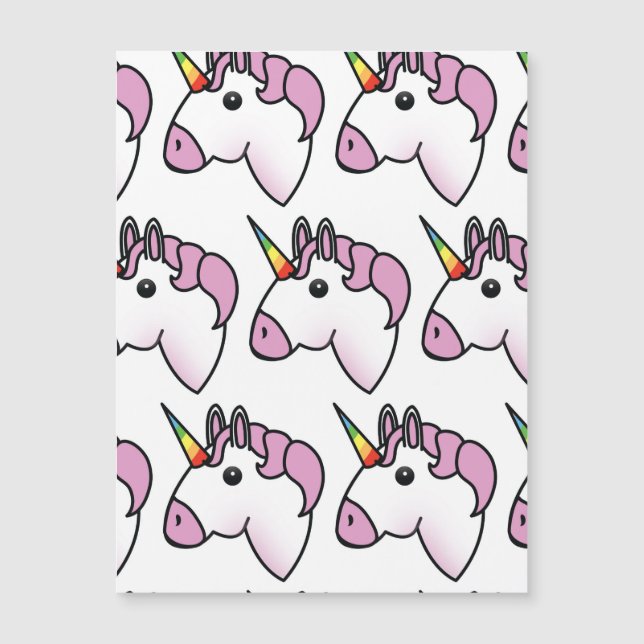 Niedliches Einhornmuster Magnetkarte (Vorderseite)