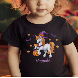 Niedliches Einhornpferd Personalisiert Baby T-shirt