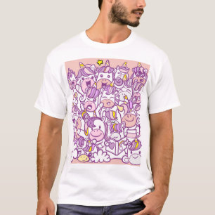 Niedliches Einhornpony: Zauberdoodle-Sammlung T-Shirt