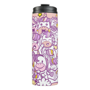 Niedliches Einhornpony: Zauberdoodle-Sammlung Thermosbecher
