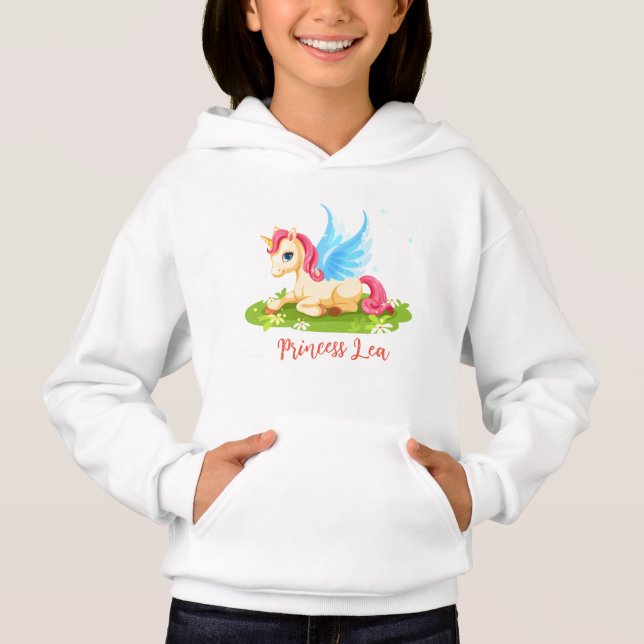 niedliches Einhornpullover Hoodie (Vorderseite)