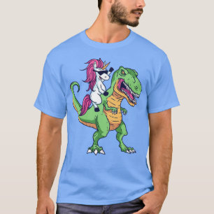 Niedliches Einhornreiten TRex T-Shirt